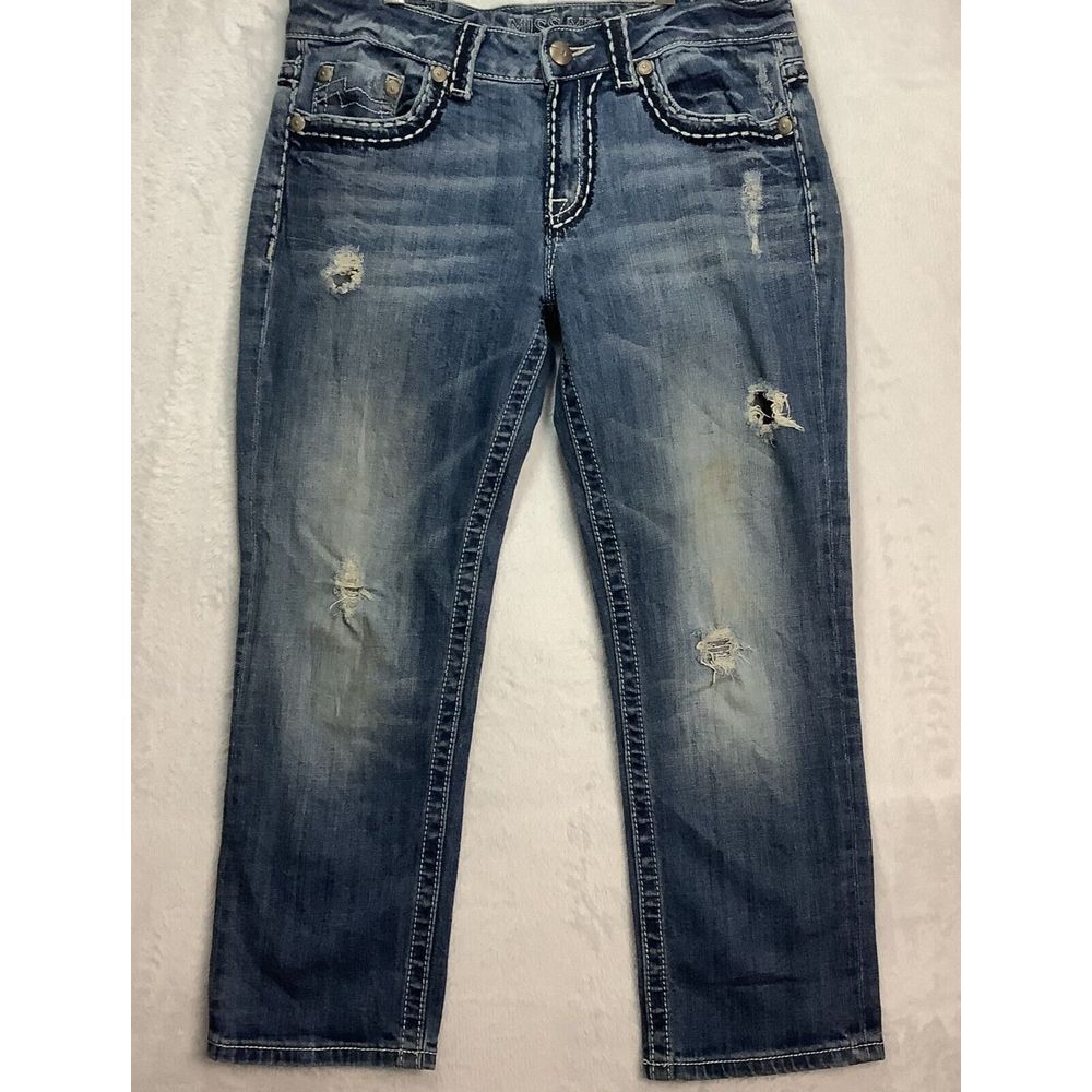 Vtg Miss Me Jeans Boyfriend size 26 (actual 30 x 24.5) style JPB1022 distressed